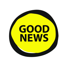 good news megaphone sign on white background	