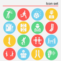 16 pack of interference  filled web icons set