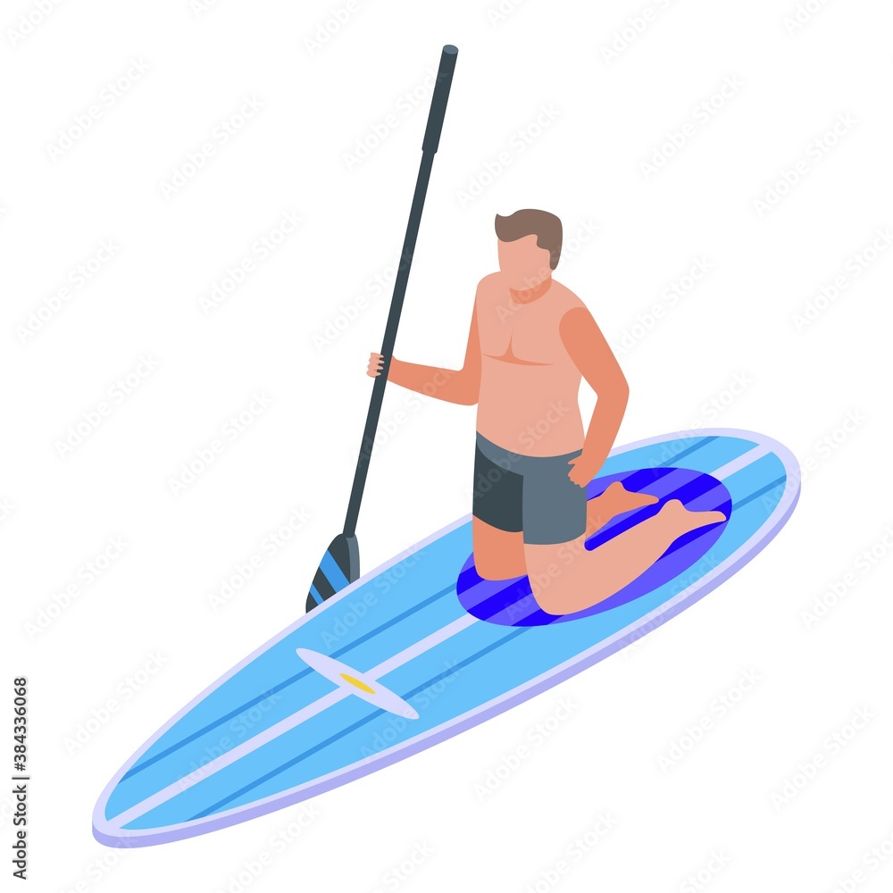 Aufkleber surfer icon. isometric of surfer vector icon for web design isolated on white background