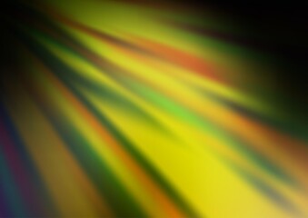 Dark Green, Yellow vector modern bokeh pattern.
