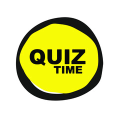 quiz time with cool font	
