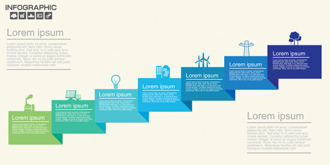 Seven Steps Diagram Template © sticker2you