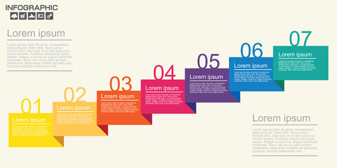 Seven Steps Diagram Template © sticker2you