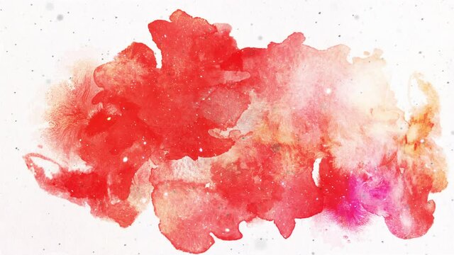 Abstract red watercolor hand drawn background