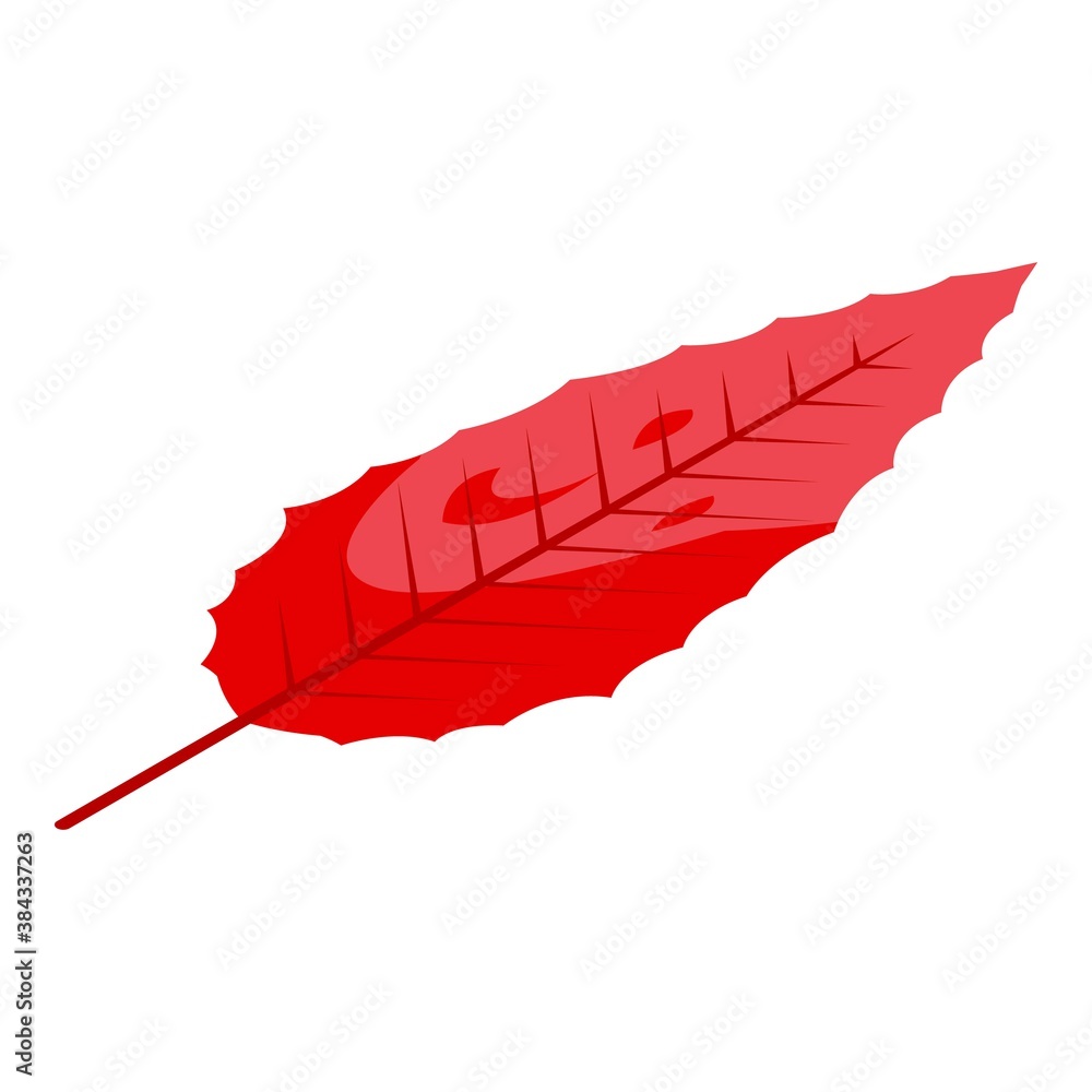 Poster leaf in fall icon. isometric of leaf in fall vector icon for web design isolated on white background
