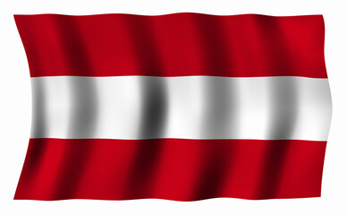 Fototapeta na wymiar オーストリアの国旗