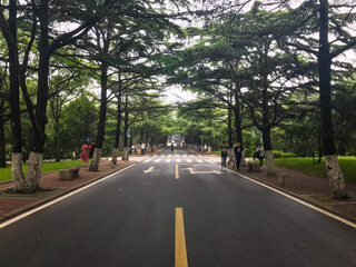 An empty road in China