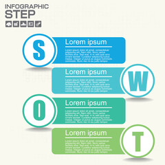 SWOT analysis Business infographic