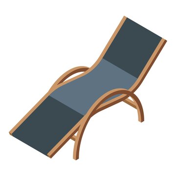 recommend clip art: Beach chair icon. Isometric of beach chair vector icon for web design isolated on white background
