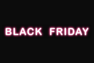 Black friday neon text effect style.