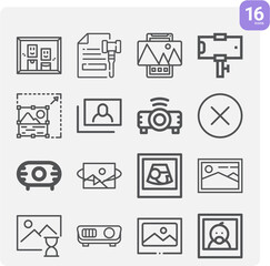 Simple set of representation related lineal icons.