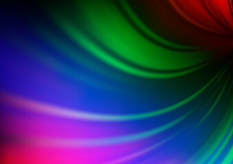 Dark Multicolor, Rainbow vector blurred bright template.