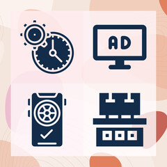 Simple set of influence related filled icons