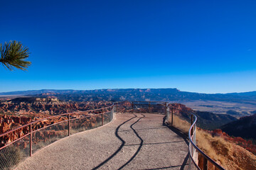 Bryce Canyon National Park, Utah, United States fantastic red hoodoos and bright light