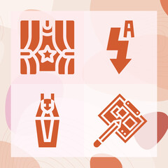 Simple set of ordination related filled icons