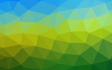 Dark Blue, Yellow vector low poly cover.