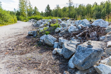 Ruskeala Mountain Park, a unique monument to nature, the history of mining, and to the industrial history. Karelia, Russia
