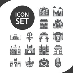 Simple set of salem related filled icons.