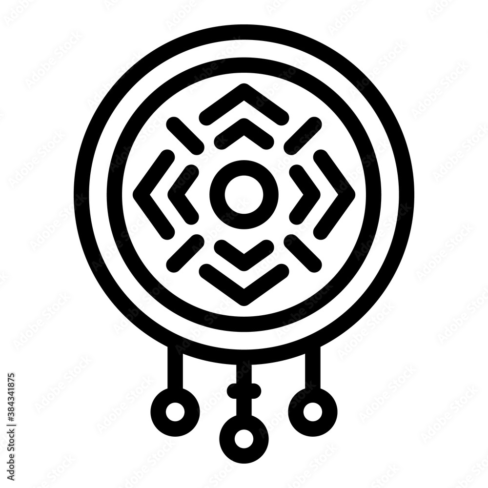 Poster charm amulet icon. outline charm amulet vector icon for web design isolated on white background
