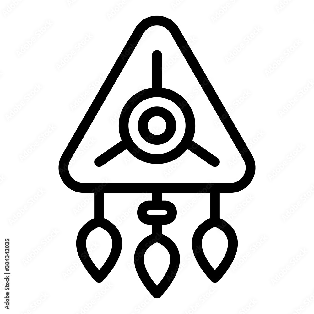 Aufkleber triangle amulet icon. outline triangle amulet vector icon for web design isolated on white backgroun