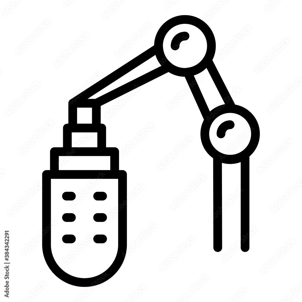 Poster stream studio microphone icon. outline stream studio microphone vector icon for web design isolated 