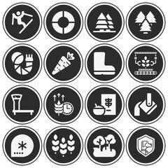 16 pack of autumn  filled web icons set