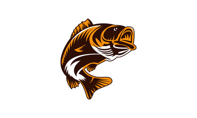 Vector fish vintage concept