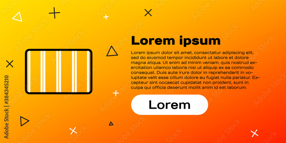 Poster line color palette guide icon isolated on yellow background. modular grid. colorful outline concept.