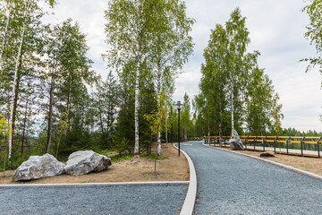 Ruskeala Mountain Park, a unique monument to nature, the history of mining, and to the industrial history. Karelia, Russia