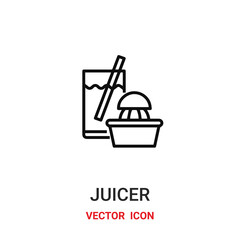 juicer icon vector symbol. juicer symbol icon vector for your design. Modern outline icon for your website and mobile app design.