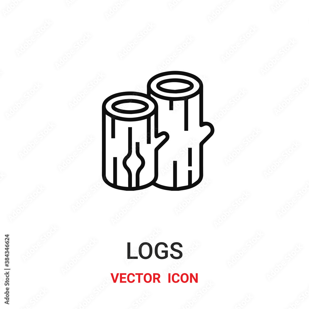 Aufkleber logs icon vector symbol. logs symbol icon vector for your design. modern outline icon for your websi
