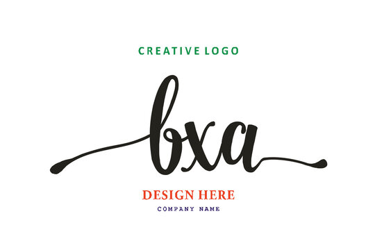 pharmacy logo composition of the letter BXA is simple, easy to understand, simple and authoritative