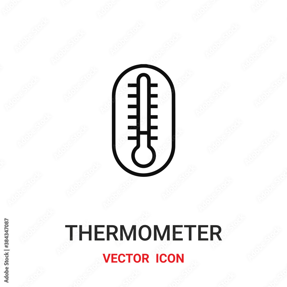 Poster thermometer icon vector symbol. thermometer symbol icon vector for your design. modern outline icon 