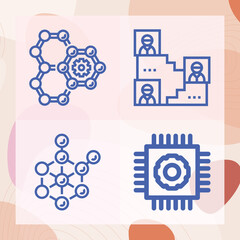 Simple set of structural related lineal icons