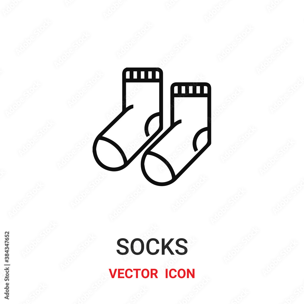 Poster socks icon vector symbol. socks symbol icon vector for your design. modern outline icon for your web