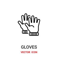 gloves icon vector symbol. gloves symbol icon vector for your design. Modern outline icon for your website and mobile app design.