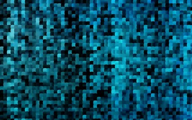 Fototapeta premium Dark BLUE vector backdrop with rectangles, squares.