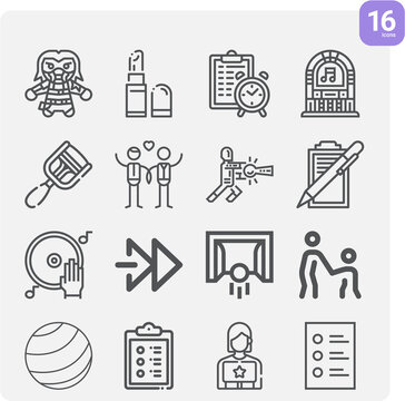 Simple set of do related lineal icons.