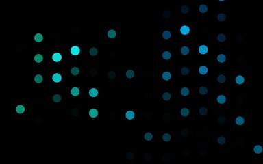 Dark BLUE vector cover with spots.