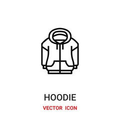hoodie icon vector symbol. hoodie symbol icon vector for your design. Modern outline icon for your website and mobile app design.
