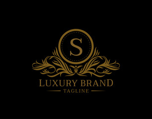 Vintage Monogram S Letter Vintage Logo template perfect for Restaurant, Royalty, Boutique, Cafe, Hotel, Heraldic, Jewelry, Fashion and other vector illustration