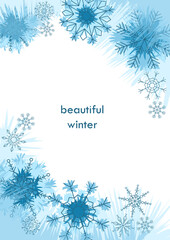 Beautiful winter backgrounds. Colorful banner with snowflakes. Use for poster, banner, event invitation, discount voucher, advertising