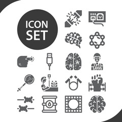 Simple set of ligament related filled icons.