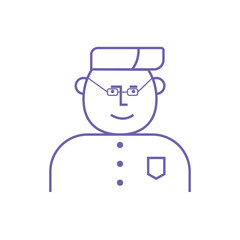 Teacher Outline vector design illustration