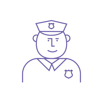 Police Men out line vector design illustration