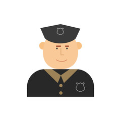 police man filled vector design illustration