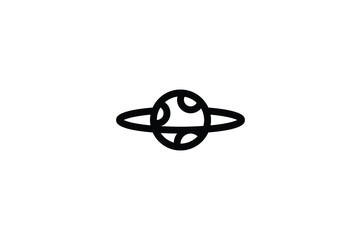 Space Outline Icon - Saturn