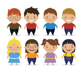 world down syndrome day lettering with little kids