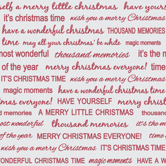 Red vector repeat pattern with lyrics from christmas songs