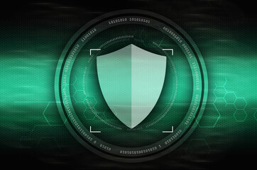 Network & Computer security & protection shield